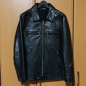 uniform experiment uniform ek spec li men to single rider's jacket 1 black made in Japan cow leather Lewis Leathers Dominator 666 34