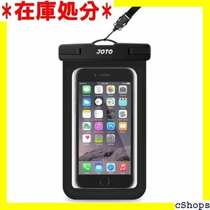 JOTO スマートホン用 防水ケース ドライバッグ ポーチ 対角線最大6.0インチ 15.2cm 黒 1