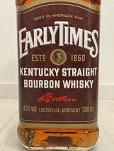 送料込 終売品 アーリータイムズ ブラウンラベル イエローラベル 新品未開栓 2本 700ml 40% EARLY TIMES KENTUCKY STRAIGHT BOURBON WHISKY_画像3