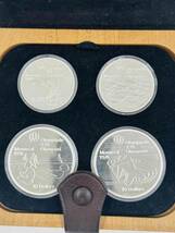 IYS64542 1976年 モントリオールオリンピック 記念銀貨 カナダ 銀貨 ケース付き 10ドル2枚、5ドル2枚 現状品_画像3