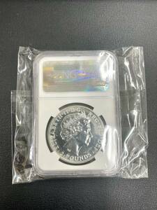 IYS64425 1オンス 2ポンド銀貨 2014年 エリザベス2世 英国 イギリス ブリタニア NGC鑑定 現状品