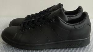 ほぼ新品 スタンスミス 2019年製 JP27.0cm 黒 M20327 天然皮革 生産終了 adidas stansmith オールブラック トリプルブラック ABCマート