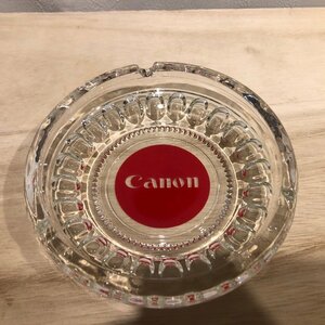 Canon　キャノン　キヤノン　灰皿　ガラス　置物　ノベルティ　昭和レトロ　オブジェ　インテリア　管理番号001