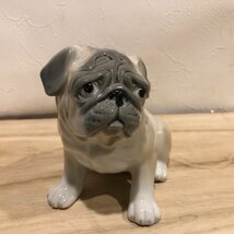 Ｉ　デッドストック　高さ約１２ｃｍ　犬　パグ？　ブルドッグ？　瀬戸焼　焼物　陶器　雑貨　置物　昭和レトロ　ビンテージ　管理001_画像5