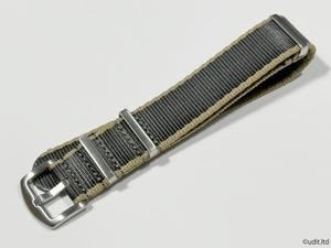  rug width :22mm lustre high grade NATO strap wristwatch belt gray / beige wristwatch for band 