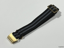 MN strap BLACK/GRAY 尾錠GOLD