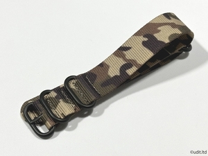  rug width :22mm NATO camouflage belt high grade type tail pills black fabric strap nylon military wristwatch belt ⑫ HG1