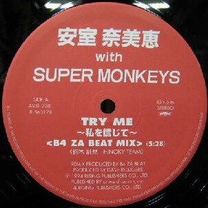 $ 安室奈美恵 with Super Monkeys / TRY ME 私を信じて B4 ZA BEAT MIX Namie Amuro 太陽のSeason (AVJT-2281) 限定レコード YYY0-396-3-3