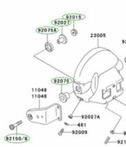 送料無料 カワサキ純正新品 ゼファー400 ゼファーΧ ヘッドライトケース 取り付け ボルト ナット ダンパーカラー セット ヘッドライト 228B_画像2