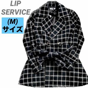 LIP SERVICE リップサービス　レディース　コート　チェック　Mサイズ ピーコート　15950円の品　テーラード　匿名発送