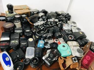 フィルムカメラ デジタルカメラ チェキ レンズ アクセサリー まとめて 大量 Canon Nikon PENTAX MINOLTA OLYMPUS 動作未確認 ジャンク ①