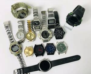 メンズウォッチ 14個 CASIO G-SHOCK PRO TREC CITIZEN ATTESA TIMEX NIXON BERING FOSSIL カシオ シチズン など 動作未確認 ジャンク ③