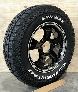 ジムニー JB23 JB64 訳あり 1本のみ BIGWAY B-MUD K 5.5J-16in 5/139 +20 グロスブラック/リムポリ GRIPMAX 195R16C 104/102Q スペア用に