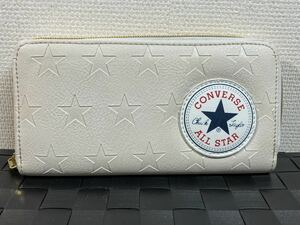 新品（自宅保管品）/コンバース/長財布/CONVAERSE/ファスナータイプ/小銭入れあり/ホワイト/白/送料185円