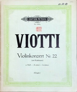  vi Otti violin concerto no. 22 number i short style (va Io Lynn + piano ) import musical score VIOTTI Concerto No.22 a moll foreign book 