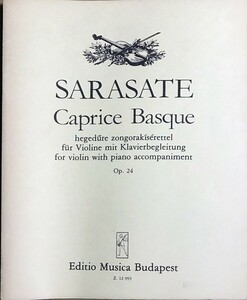  Sara sa-te bus k.. bending Op.24 (va Io Lynn + piano ) import musical score Sarasate Caprice Basque Op.24 foreign book 