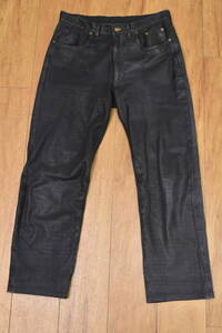 KUSHITANI Kushitani Explorer jeans 35 -inch length of the legs 72cm... leather ntsu(lai DIN g cow leather 