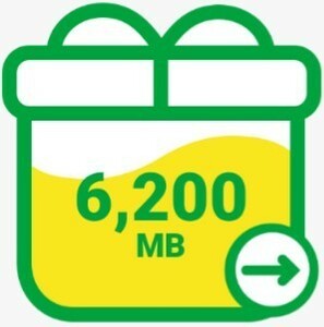 mineo マイネオ パケットギフト 約6GB 6200MB 匿名迅速対応 数量限定