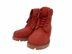 【展示品】ティンバーランド プレミアムブーツ 6インチ サイズ7 1/2 レッド TIMBERLAND 箱付き [B156U594]