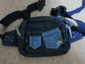  navy blue color waist bag * jeans cloth .... pattern entering 