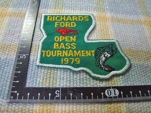 Richard's Ford Open Bass Tournament/１９７９/ワッペン/エンブレム　※ ヤフーショッピングストア/レア物商会・健美堂でも大量出品中！