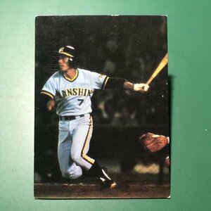 1979年　カルビー　プロ野球カード　79年　7月　7位　阪神　真弓　　【管D30】