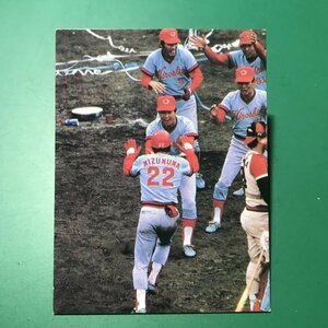 1979年　カルビー　プロ野球カード　79年　日本シリーズ　豪快！決勝2ラン　広島　水沼　　【管D30】