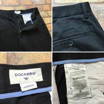 BP2-406★W88センチ位★超格安 訳あり★【DOCKERS ドッカーズ】クラシックフィット トラウザーズ【W34×L32 メンズ L】ブラック USA古着_画像5