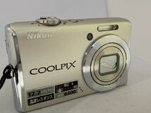 1円スタート Nikon ニコン COOLPIX クールピクス S620 コンパクトデジタルカメラ デジカメ シルバー 動作確認済み 中古_画像1