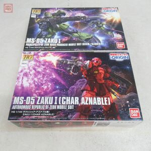 未組立 バンダイ HG 1/144 ザクI シャア・アズナブル機/デニム/スレンダー機 計2点セット 機動戦士ガンダムTHE ORIGIN BANDAI ガンプラ【20