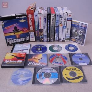 Windows CD-ROM 世界の翼2000/日本の翼98/エアロック2000/VFRフライト等 フライトシミュレータ関連 まとめて23本セット 動作未確認【20