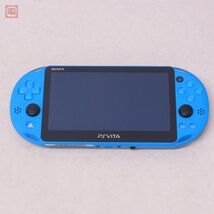 動作品 PS Vita 本体 アクア ブルー PCH-2000 ソニー SONY 箱説+ソフト付【10_画像3