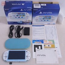 動作品 PS Vita プレイステーション ヴィータ 本体 PCH-2000 ライトブルー/ホワイト バリューパック ソニー SONY 箱説/特典付【20_画像1