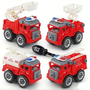 消防車 プレゼント 組み立て おもちゃ エンジニア 知育