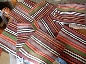 オールドキリムold kilim cushion cover　八枚組クッションカバーno.122101 大体40X40CM(普通のクッションが入ります) ウールwool 手織紡ぎ