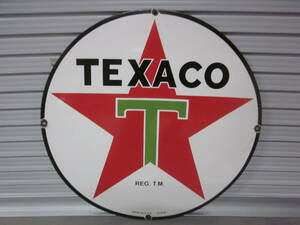 ビンテージ 大型 テキサコ TEXACO ホーロー看板 ガレージ　世田谷ベース　アメリカン