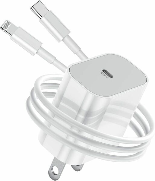 iPhone充電器 20W USB C PD急速充電 Lightning ケーブル付き タイプC スマホ充電器 電源アダプター