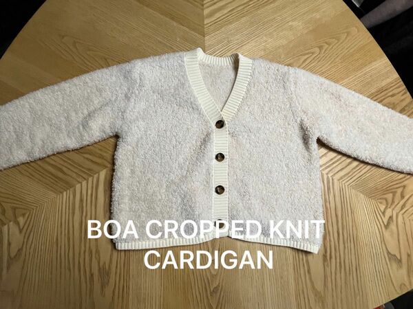 AMERI(アメリ) BOA CROPPED KNIT CARDIGAN