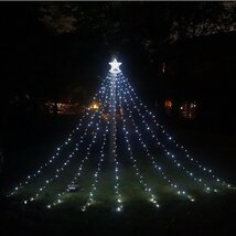クリスマス用LEDイルミ 星型 LEDライト 350球 飾り付け 8モード 屋内屋外 カラフル カーテンライト つらら パーティー 結婚式 新年 祝日_画像4
