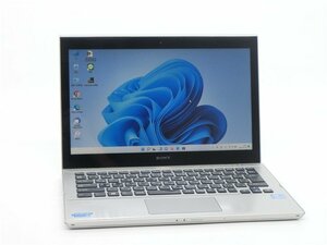 最新Win11Pro/カメラ内蔵/13型タッチパネル/ノートPC/新品SSD256/8GB/3世代i3/SONY　SVT1313AJ MS office2021ProPlus搭載