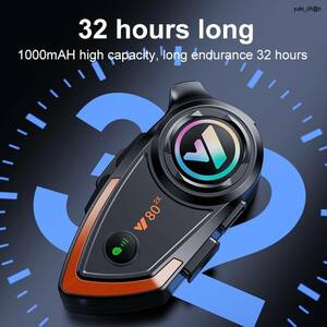 Bluetooth earphone 500m Bluetooth helmet transceiver earphone CVC noise sound quality speaker attaching communication system bike ride 