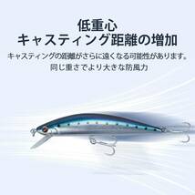 遠投ルアー 35g 5個セット ヘビーシンキングミノー シーバス ヒラメ フラットフィッシュ 青物 海水 淡水 ビーズ内蔵 トレブルフック ルアー_画像3