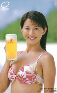 ★紗川理帆　サッポロ生ビール★テレカ５０度数未使用na_163