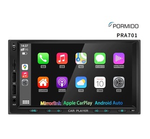 PORMIDO PRA701 7インチ2DINディスプレイオーディオ/ステレオレシーバー/有線CarPlay/android Auto対応/ミラーリング機能搭載