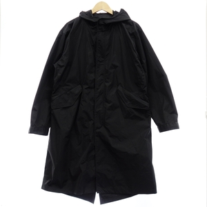 極美品◆シンヤ ロングコート ミリタリー フィッシュテール ナイロン サイズ3 ブラック メンズ SHINYA【AFB3】