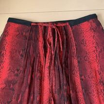 Edition エディション ヘビ柄 パイソン柄 アニマル柄 赤色 スカート シフォンスカート 36サイズ 日本製 値下げ_画像2