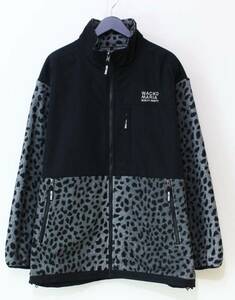 wacko maria fleece ワコマリア フリース　ジャケット　レオパード　ポーラテック　モヘア　グレー　ダウン