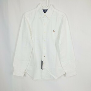 【B品】【S】ポロラルフローレン オックスフォードボタンダウンシャツ ポニーロゴ刺繍/ホワイト