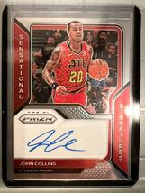 激レア Auto 20 Panini Prizm John Collin ジョン・コリンズ NBA 直筆 サイン バスケ Hawks ユタ ジャズ Utah Jazz 大活躍 Dunk Block!!_画像1