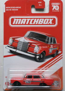  domestic not yet sale * red edition MATCHBOX MERCEDES-BENZ 220 SEDAN Mercedes Benz 220 sedan 